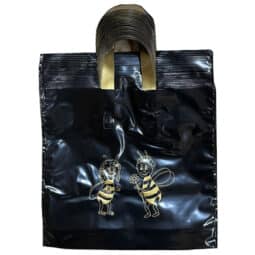 Busta regalo, color nero, fantasia api, confezione 25 pezzi, 26*24h cm