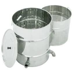 Sceratrice inox con setaccio a vapore 100L SAF